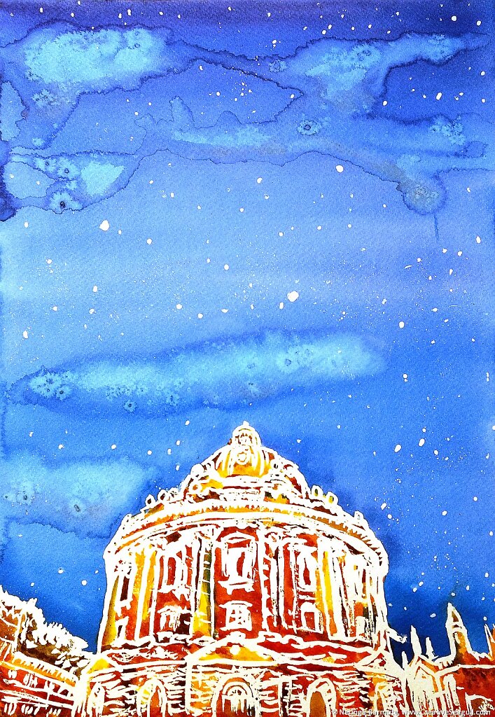 Radcliffe camera (library in Oxford), winter time