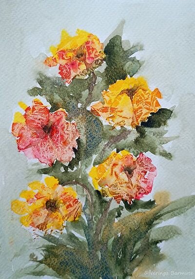 Small yellow roses. A5