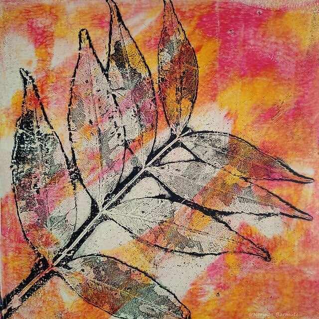 Gel print - orange